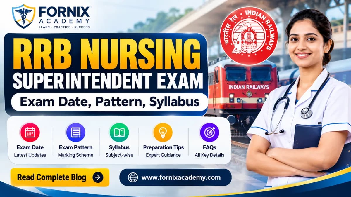 RRB Nursing Superintendent Exam Date 2026: Latest Updates, Exam Pattern, Syllabus & Preparation Tips